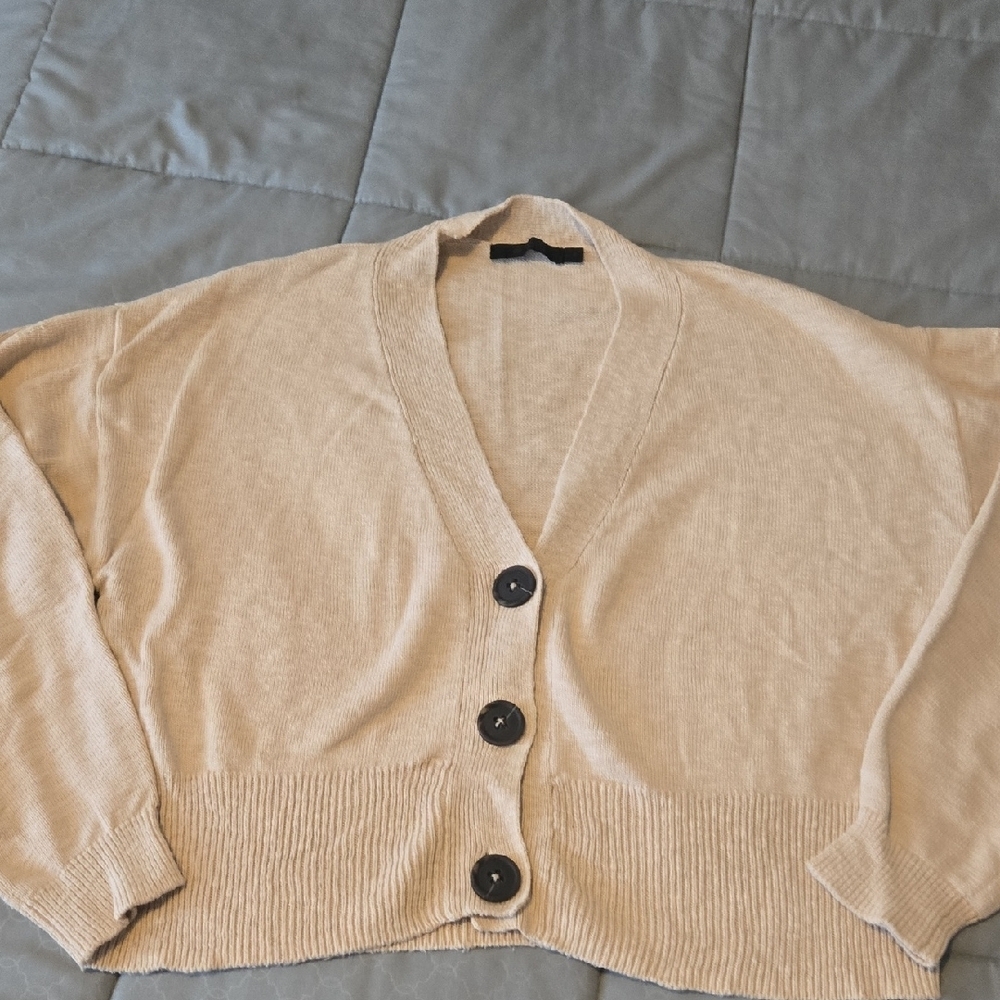 Raffi Beige Cardigan Small